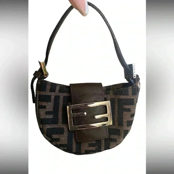 Authentic FENDI Zucca Canvas Micro Handbag - Picture 3 of 13